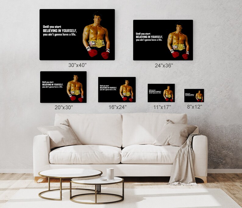 Rocky Balboa Quote Motivational Wall Art Metal Wall Art Metal Etsy