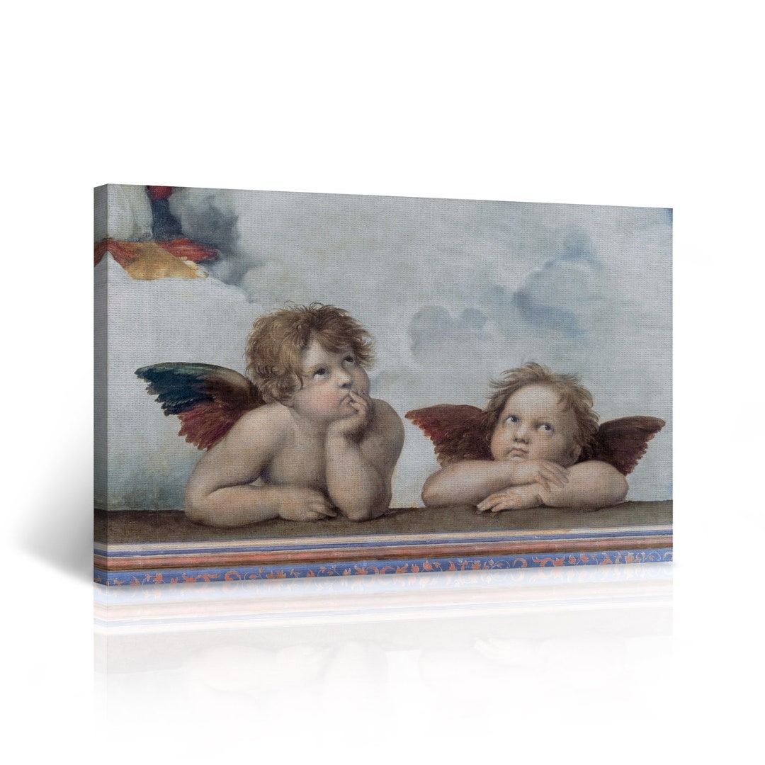 Putti, Detail From the Sistine Madonna Raphael Art Famous Reproduction ...