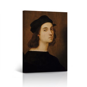 Self Portrait by Raphael Art Famous Tempera Painting Reproduction Canvas Wall Art Print Living Room Bedroom Office Home Decor