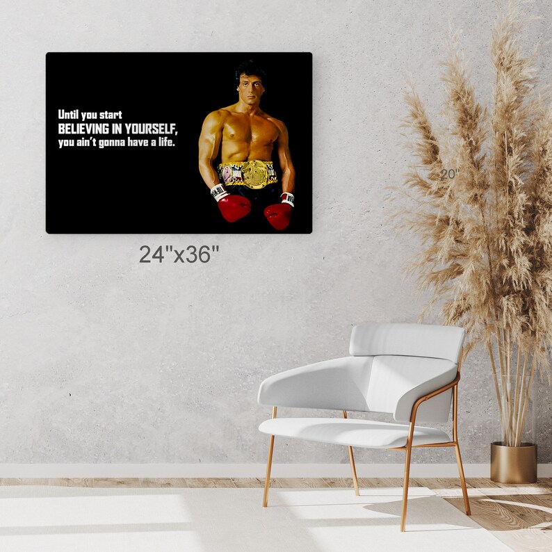 Rocky Balboa Quote Motivational Wall Art Metal Wall Art Metal Etsy