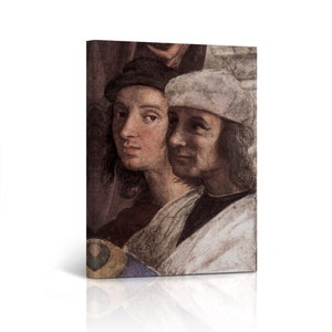 Self Portrait from The School of Athens by Raphael Art Famous Canvas Wall Art Print Living Room Bedroom Office Home Decor