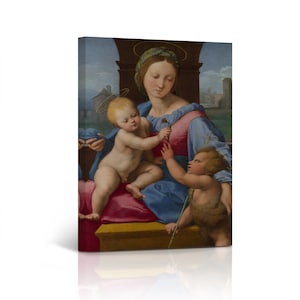 Madonna dell'Impannata by Raphael Art Famous Reproduction Canvas Wall Art Print Living Room Bedroom Office Home Decor
