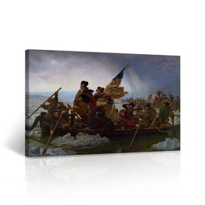 Washington Crossing the Delaware, Emanuel Leutze Classic Art Reproduction Canvas Wall Art Print Living Room Bedroom Home Decor