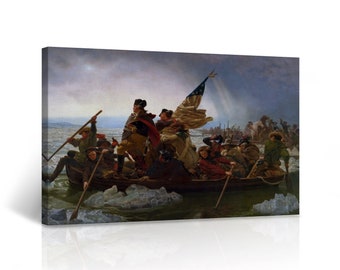 Washington Crossing the Delaware, Emanuel Leutze Classic Art Reproduction Canvas Wall Art Print Living Room Bedroom Home Decor