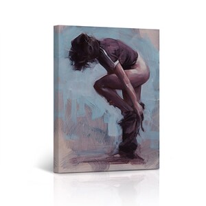 Modern Sexy Woman Undressing Skirt Oil Painting Sexy Bedroom Decor Canvas Wall Art Print Living Room Home Decor