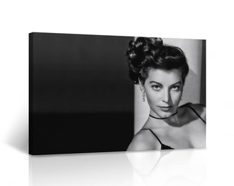 ava gardner black dress With Black and White Canvas Art Print American Living Room Bedroom Decor Vintage Wall Art Home Decor rtw 2026 02 spring 1 Color:Light Champagne Chiffon Long Sleeve A