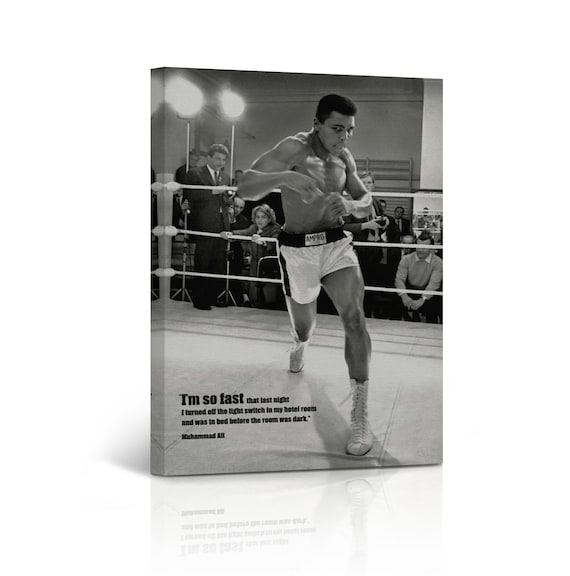 Muhammad Ali Quote Canvas Wall Art Print Knockout Canvas Red Etsy