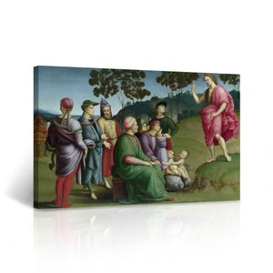 Saint John the Baptist Preaching by Raphael Art Famous Reproduction Canvas Wall Art Print Living Room Bedroom Office Home Decor