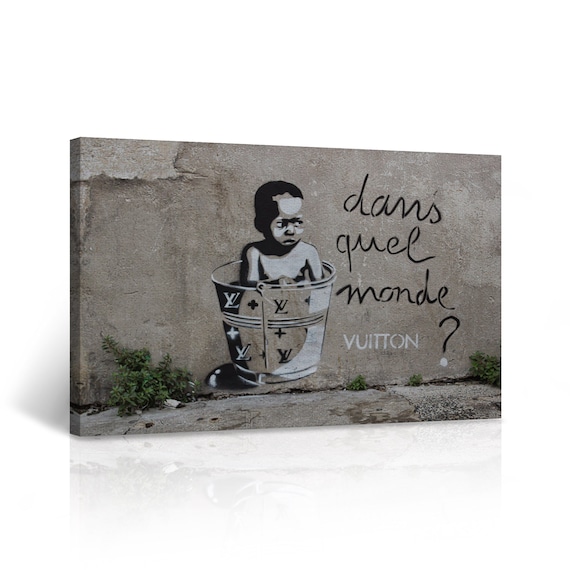 banksy canvas lv wall art