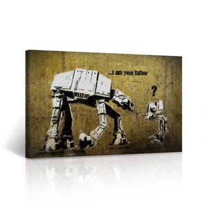 Banksy Canvas Wall Art I Am Your Father Graffiti Artwork Wall Decor for Living Room Home Decor