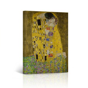 The Kiss by Gustav Klimt Canvas Wall Art Print Reproduction Fine Art Paintings Living Room Bedroom Home Decoration