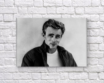 James Dean From Rebel Without a Cause Movie Black and White