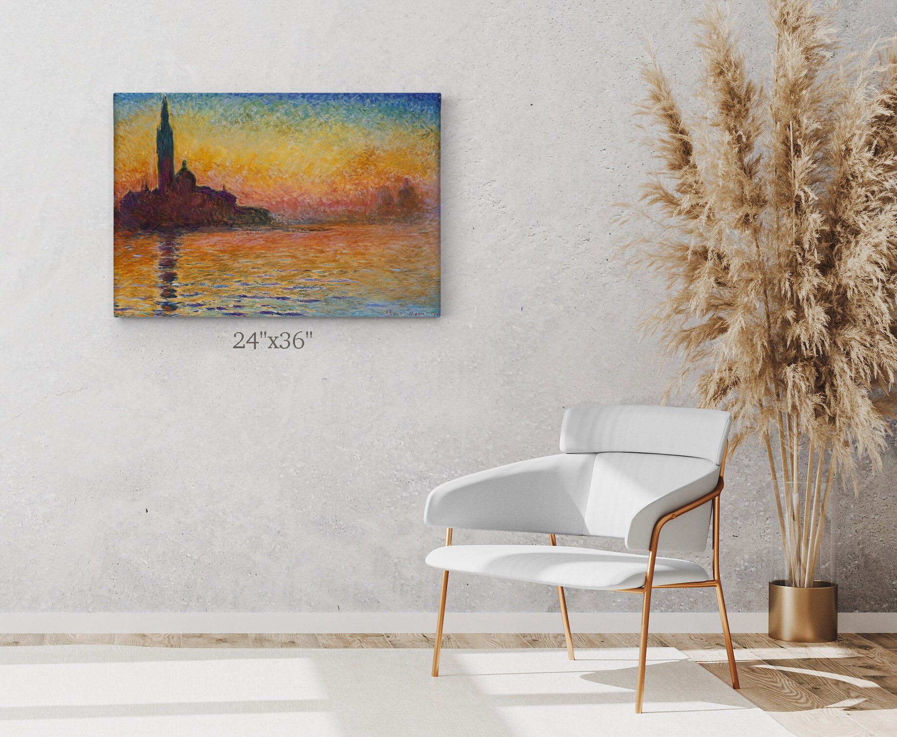 San Giorgio Maggiore at Dusk by Claude Monet- Famous Art - Handmade Oil  Painting on Canvas — Canvas Paintings