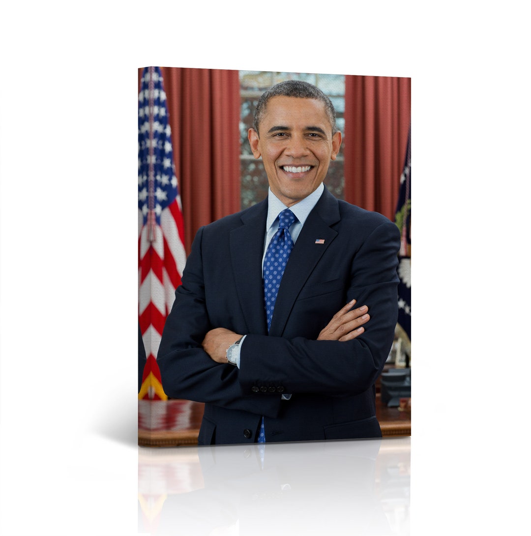 44th President of the United States of America Portrait of Barack Obama ...