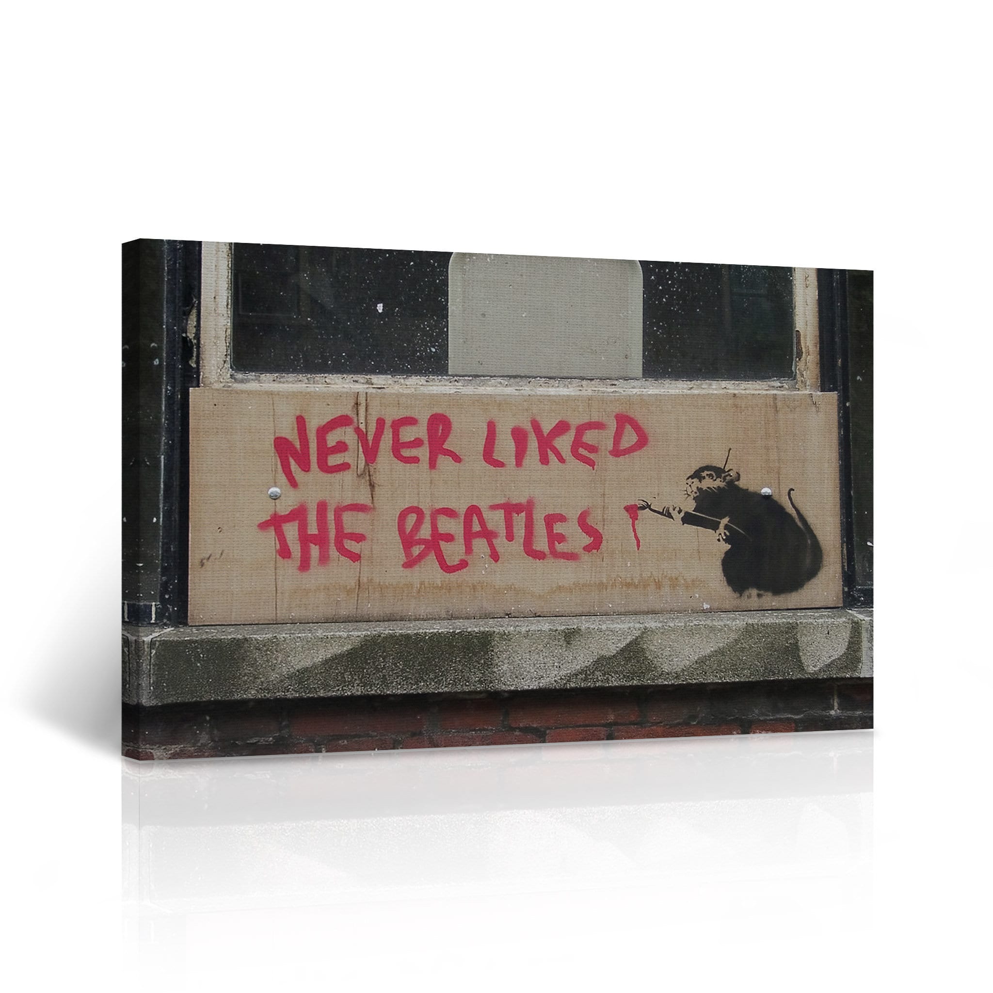 Banksy Canvas Wall Art Rat Never Liked the Music Group