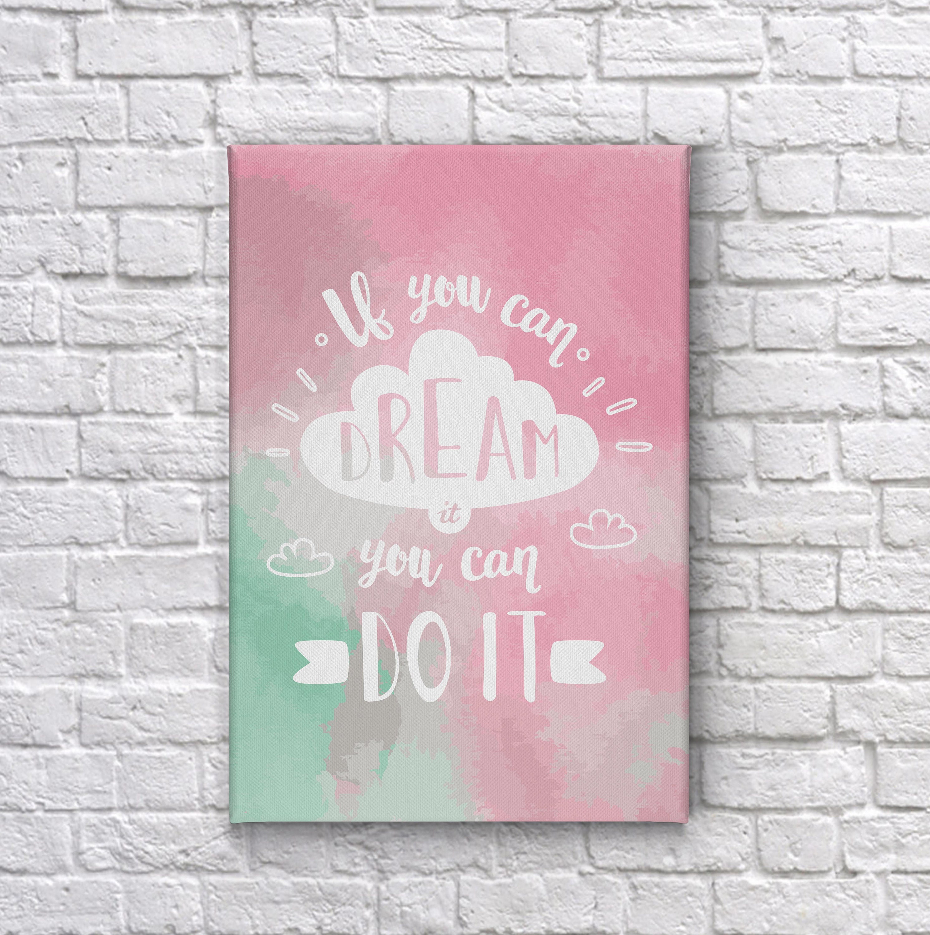 Cute Watercolor Motivational Wall Art Nursery Decor 2 Panel | Etsy