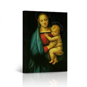 Madonna del Granduca by Raphael Art Famous Reproduction Canvas Wall Art Print Living Room Bedroom Office Home Decor