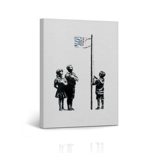 Banksy Canvas Wall Art Very Little Help Graffiti Graffiti Artwork Wall Decor for Living Room Home Decor
