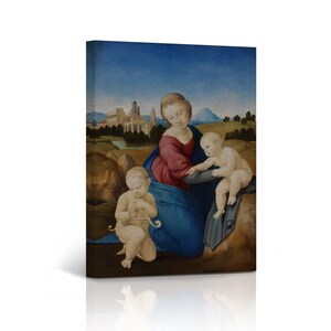 The Canigiani Holy Family by Raphael Art Famous Reproduction Canvas Wall Art Print Living Room Bedroom Office Home Decor