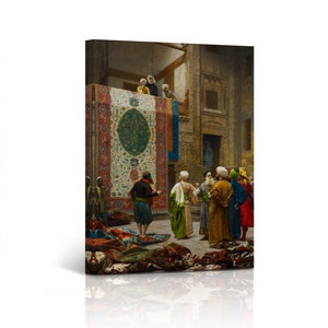 The Carpet Merchant in Cairo by Jean Leon Gerome Orientalism Canvas Wall Art Print Living Room Bedroom Home Decor