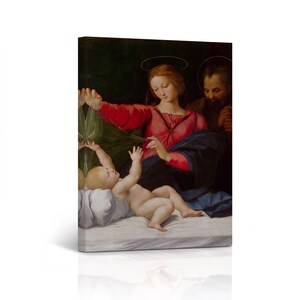 Madonna of the Curtain by Raphael Art Famous Reproduction Canvas Wall Art Print Living Room Bedroom Office Home Decor