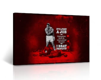 Muhammad Ali vs Sonny Liston Knockout Canvas Wall Art Print Muhammad Ali Quote Wall Art Home Decor Artwork Picture  Boxing Ready to Hang