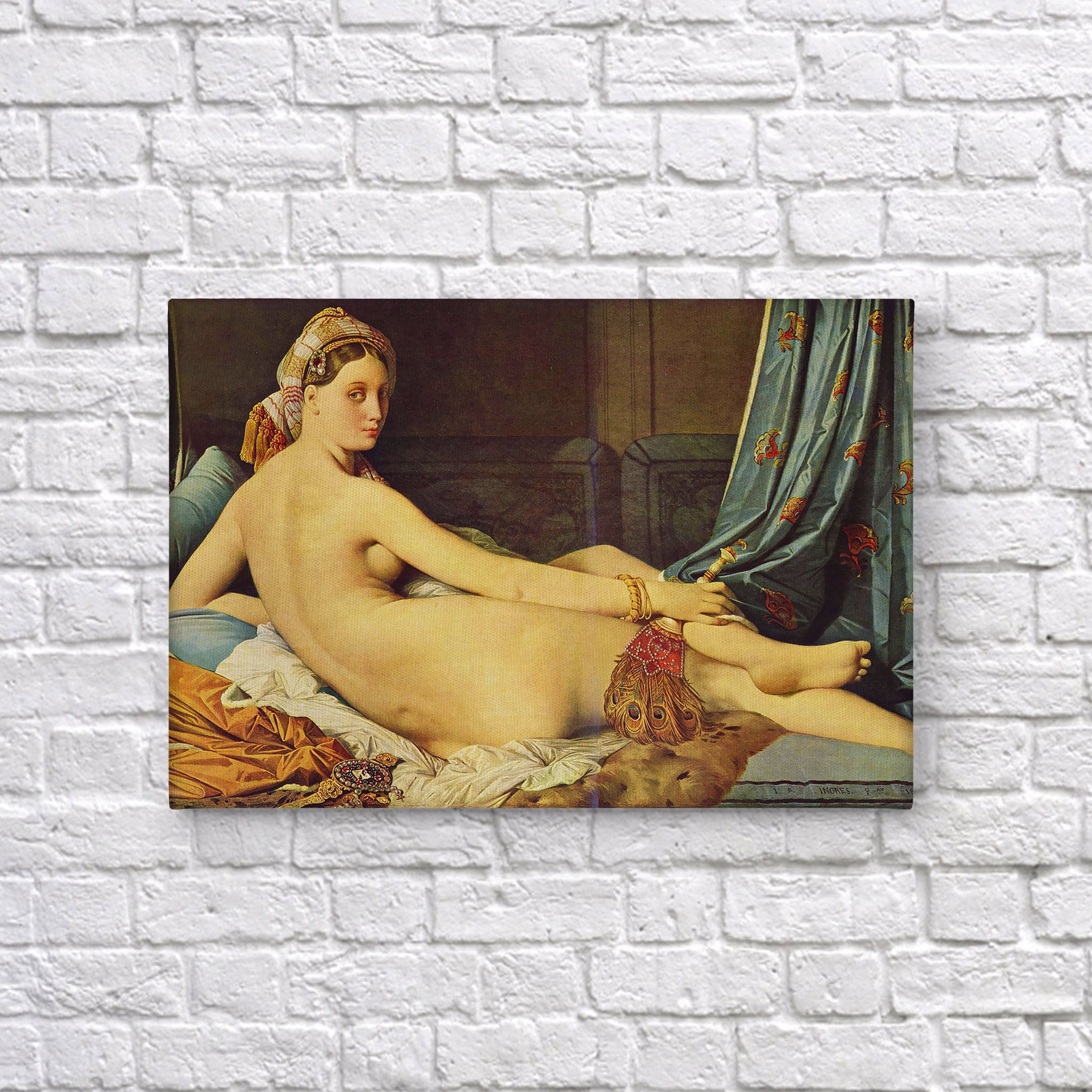 Nude Art Sexy Woman Middle East Old Vintage Painting Naked