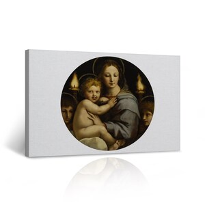 Madonna of the Candelabra by Raphael Art Famous Reproduction Canvas Wall Art Print Living Room Bedroom Office Home Decor