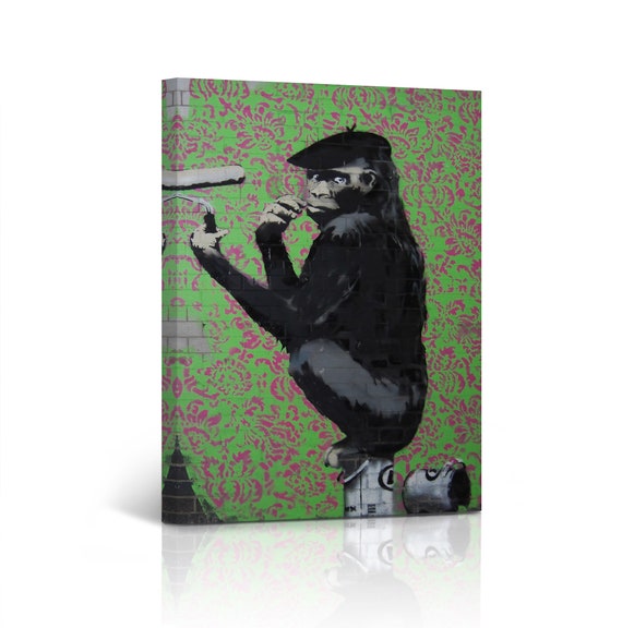 Banksy Canvas Wall Art Gorilla Artist Shave Kong Street Art