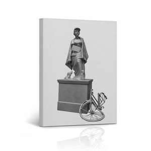 Banksy Canvas Wall Art Homeless Statue Graffiti Artwork Wall Decor for Living Room Home Decor