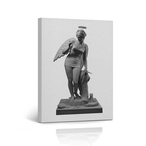 Banksy Canvas Wall Art Angel Of The North Statue Graffiti Artwork Wall Decor for Living Room Home Decor