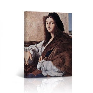 Portrait of a Young Man 'Possible Self Portrait' by Raphael Art Famous Canvas Wall Art Print Living Room Bedroom Office Home Decor