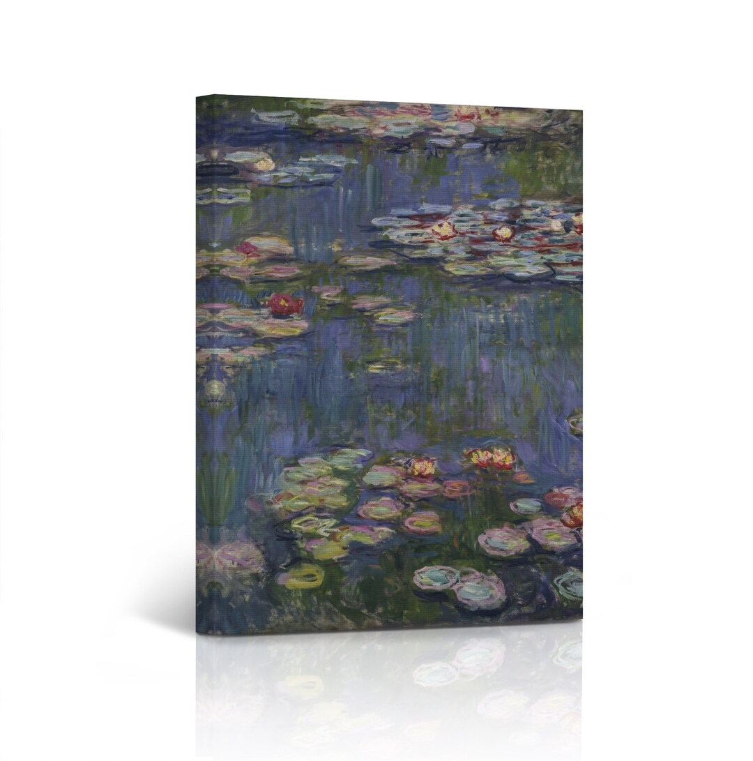 Water Lilies by Claude Monet Print Canvas Wall Art Reproduction Art ...