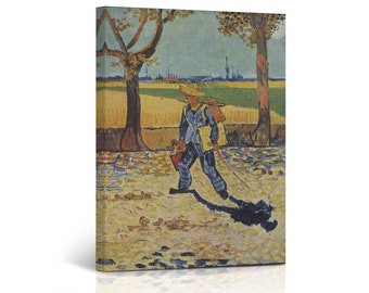 Painter on the Road to Tarascon 1888 by Vincent Van Gogh Canvas Wall Art Print Reproduction Artwork Living Room Bedroom Home Decor