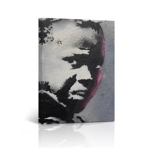 Banksy Canvas Wall Art Kid Face Graffiti Graffiti Artwork Wall Decor for Living Room Home Decor