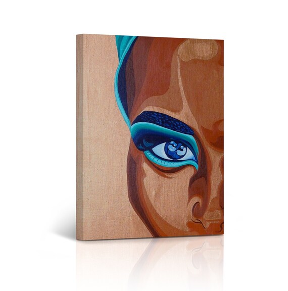 African American Wall Art Canvas Print Woman Beauty Half Face Etsy African American Wall Art Canvas Print Woman Beauty Half Face Etsy