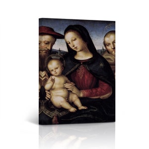 The Holy Family with a Palm Tree by Raphael Art Famous Reproduction Canvas Wall Art Print Living Room Bedroom Office Home Decor