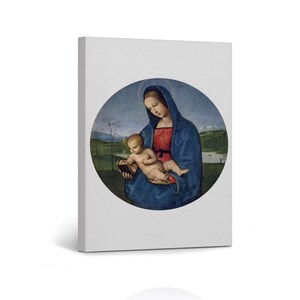 The Virgin and Child with the Infant St. John the Baptist Raphael Famous Canvas Wall Art Print Living Room Bedroom Office Home Decor