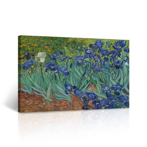 Irises 1889 by Vincent Van Gogh Canvas Wall Art Print Reproduction Artwork Living Room Bedroom Home Decor