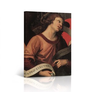 Angel Holding a Scroll by Raphael Art Famous Reproduction Canvas Wall Art Print Living Room Bedroom Office Home Decor