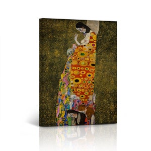 Hope II by Gustav Klimt Canvas Wall Art Print Reproduction Fine Art Paintings Living Room Bedroom Home Decoration