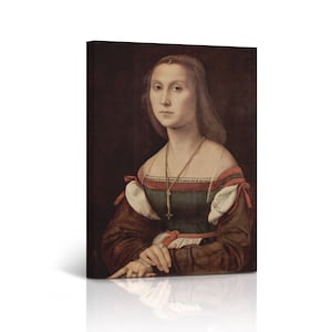 Portrait of a Young Woman &#39;La Muta&#39; Raphael Art Famous Reproduction Canvas Wall Art Print Living Room Bedroom Office Home Decor