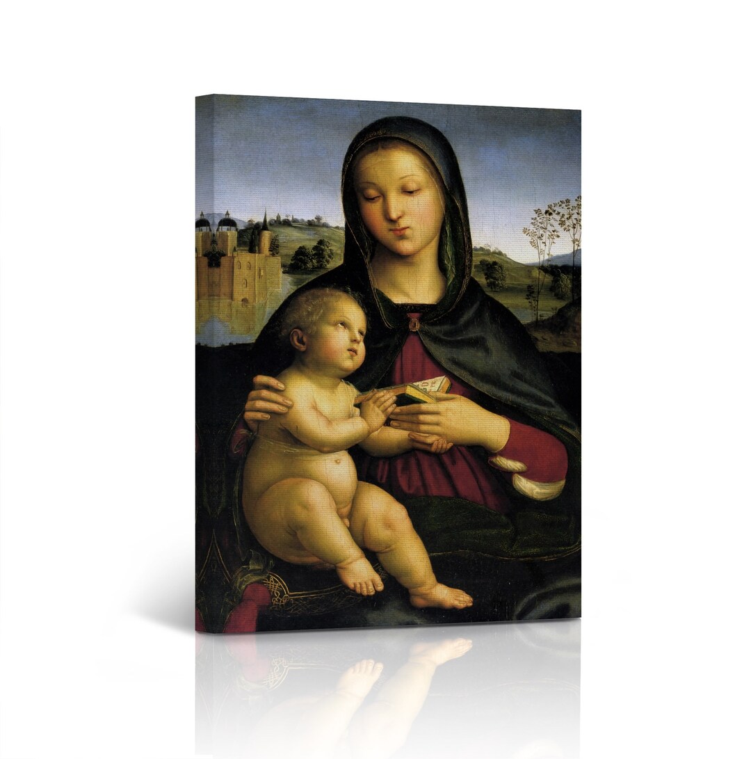 Madonna and Child With the Book by Raphael Art Famous Reproduction ...
