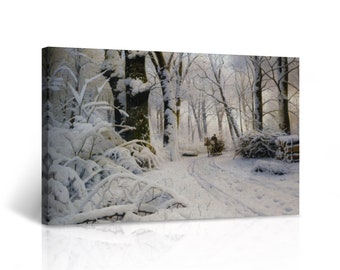Forest in Winter Peder Mork Monsted Canvas Wall Art Print