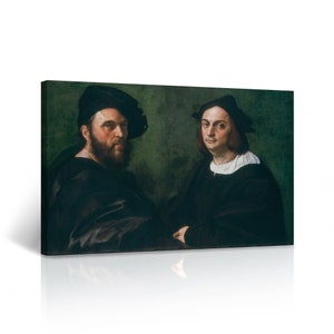 Double Portrait by Raphael Art Famous Reproduction Canvas Wall Art Print Living Room Bedroom Office Home Decor