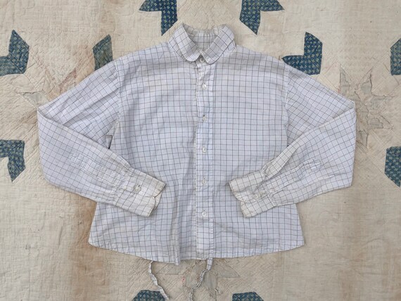 Antique Edwardian Checkered Blouse