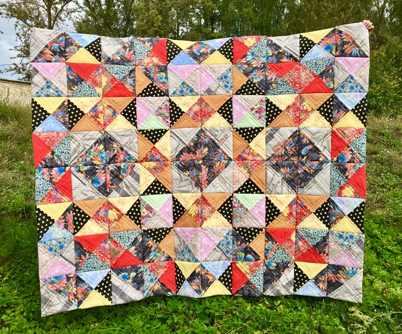 Patchwork quilts for sale Boho quilt Housewarming blanket Sofa Etsy
