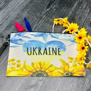 Ukrainian Sunflowers Makeup Bag
