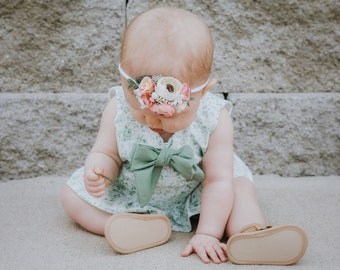 Medium Flower Crown in Coral, Ivory, Pink & White | Floral headband | Made to Order |