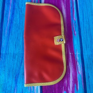 1984 Vintage Fisher Price Lets go to market red yellow plastic wallet replacement kids toys collectible